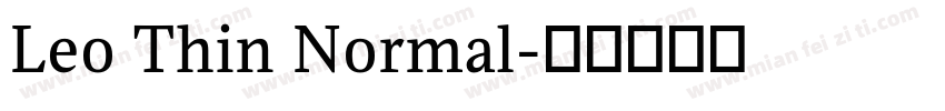 Leo Thin Normal字体转换